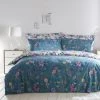 Dunelm Fleur Teal Duvet Cover And Pillowcase Set