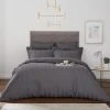 Hotel Cotton 230 Thread Count Charcoal Stripe Duvet Cover