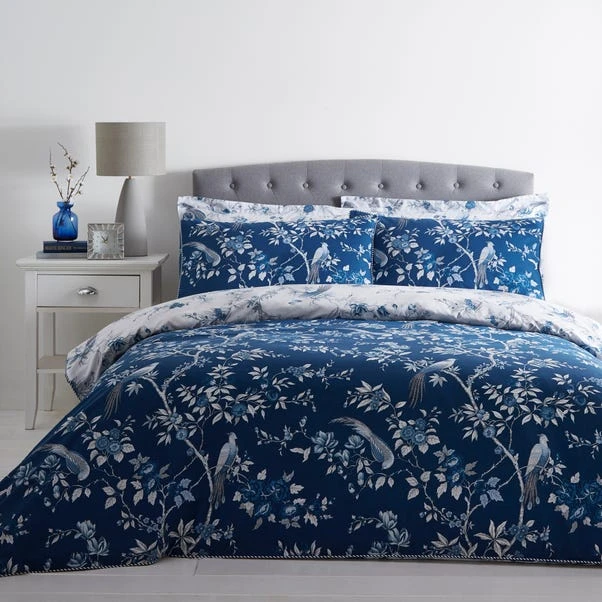 Dunelm Oriental Bird Blue Duvet Cover And Pillowcase Set 1 Dunelm Oriental Bird Blue Duvet Cover And Pillowcase Set