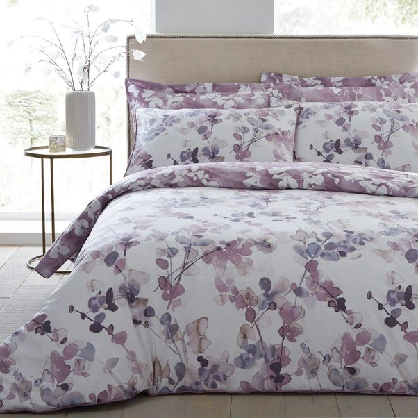 Dunelm Honesty Mauve Reversible Duvet Cover And Pillowcase Set 1 Dunelm Honesty Mauve Reversible Duvet Cover And Pillowcase Set