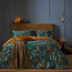 Furn Furn. Riva Forest Fauna Emerald Duvet Cover And Pillowcase Set