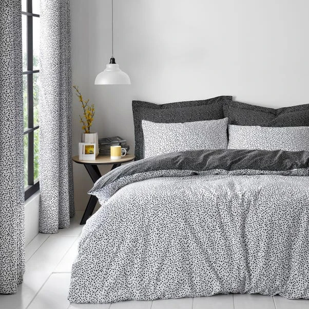 Dunelm Dottie Black Duvet Cover And Pillowcase Set 1 Dunelm Dottie Black Duvet Cover And Pillowcase Set