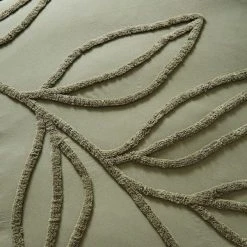 The Edited Life Tufted Leaf Olive 100% Organic Cotton Duvet Cover And Pillowcase Set 7 The Edited Life Tufted Leaf Olive 100% Organic Cotton Duvet Cover And Pillowcase Set -Furn. Shop 30726059 alt03