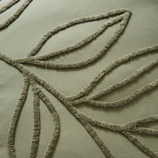 The Edited Life Tufted Leaf Olive 100% Organic Cotton Duvet Cover And Pillowcase Set 4 The Edited Life Tufted Leaf Olive 100% Organic Cotton Duvet Cover And Pillowcase Set - Image 4