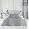 Dunelm Beverley Charcoal Embellished Luxe Duvet Cover And Pillowcase Set
