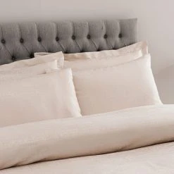 Dunelm Tegan Champagne Textured Duvet Cover And Pillowcase Set -Furn. Shop 30727257 alt03