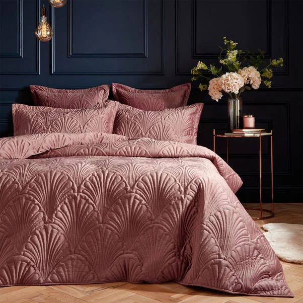 Paoletti Palmeria Blush Embroidered Reversible Duvet Cover And Pillowcase Set 1 Paoletti Palmeria Blush Embroidered Reversible Duvet Cover And Pillowcase Set