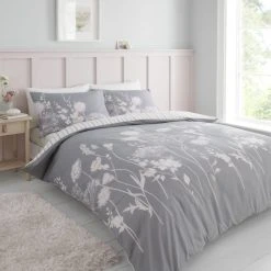 Catherine Lansfield Meadowsweet Floral Pink Duvet Cover And Pillowcase Set