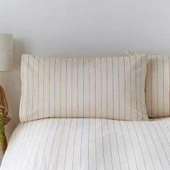 Elements Randig Natural Duvet Cover And Pillowcase Set -Furn. Shop 30747976 alt03