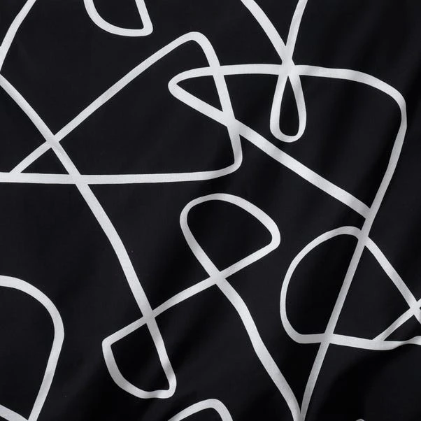 Dunelm Mono Curves Duvet Cover And Pillowcase Set 3 Dunelm Mono Curves Duvet Cover And Pillowcase Set - Image 3