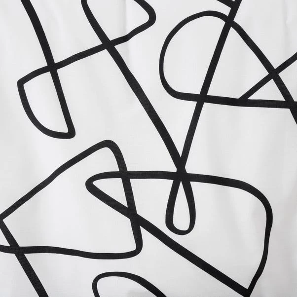 Dunelm Mono Curves Duvet Cover And Pillowcase Set 4 Dunelm Mono Curves Duvet Cover And Pillowcase Set - Image 4