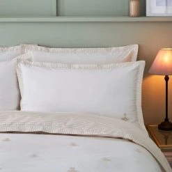 Dorma Bee Embroidery 100% Cotton Duvet Cover And Pillowcase Set 10 Dorma Bee Embroidery 100% Cotton Duvet Cover And Pillowcase Set -Furn. Shop 30755636 alt04