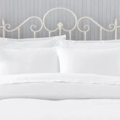 Holly Willoughby Plain White 100% Cotton Duvet Cover And Pillowcase Set -Furn. Shop 30758163 alt03