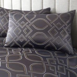 ﻿Laurence Llewelyn-Bowen Tie The Knot Slate Duvet Cover And Pillowcase Set -Furn. Shop 30764367 alt02