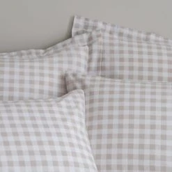 Dunelm Gingham Natural 100% Cotton Duvet Cover And Pillowcase Set -Furn. Shop 30768739 alt03