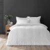 Elements Sten White Jacquard Duvet Cover And Pillowcase Set