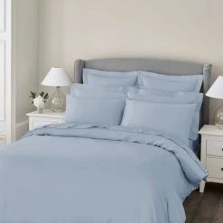 Dorma 300 Thread Count 100% Cotton Sateen Norfolk Blue Duvet Cover