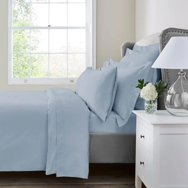 Dorma 300 Thread Count 100% Cotton Sateen Norfolk Blue Duvet Cover 3 Dorma 300 Thread Count 100% Cotton Sateen Norfolk Blue Duvet Cover - Image 3