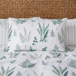 Dunelm Fern Green 100% Cotton Duvet Cover And Pillowcase Set -Furn. Shop 30771082 alt02