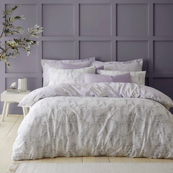 Dunelm Wisteria Lilac Duvet Cover And Pillowcase Set 3 Dunelm Wisteria Lilac Duvet Cover And Pillowcase Set - Image 3