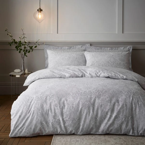 Elements Emelie Grey Duvet Cover And Pillowcase Set 2 Elements Emelie Grey Duvet Cover And Pillowcase Set - Image 2