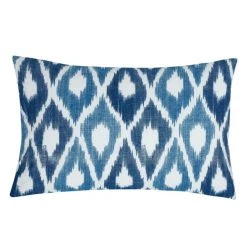 Dunelm Ayla Ikat Blue 100% Cotton Duvet Cover And Pillowcase Set -Furn. Shop 30771530 alt06
