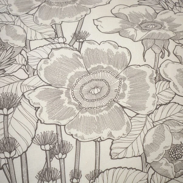 Dunelm Winnie Floral Natural 100% Cotton Duvet Cover And Pillowcase Set 3 Dunelm Winnie Floral Natural 100% Cotton Duvet Cover And Pillowcase Set - Image 3