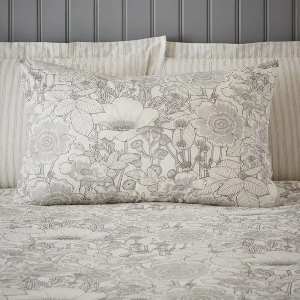 Dunelm Winnie Floral Natural 100% Cotton Duvet Cover And Pillowcase Set 5 Dunelm Winnie Floral Natural 100% Cotton Duvet Cover And Pillowcase Set - Image 5