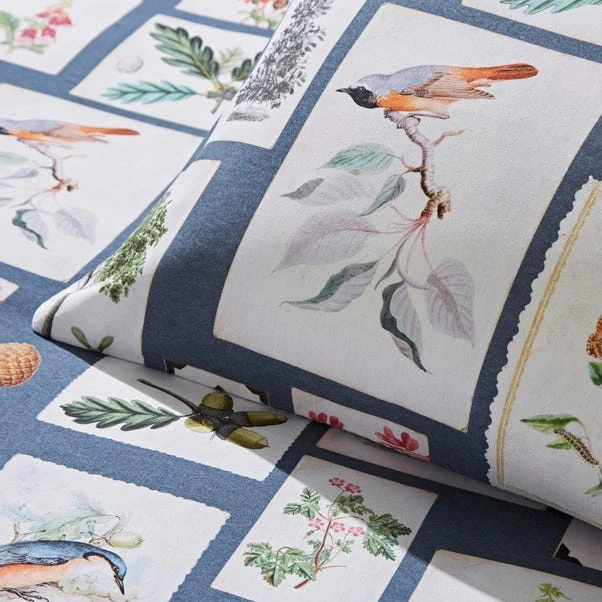 Natural History Museum Woodland Blue 100% Cotton Duvet Cover And Pillowcase Set 6 Natural History Museum Woodland Blue 100% Cotton Duvet Cover And Pillowcase Set - Image 6