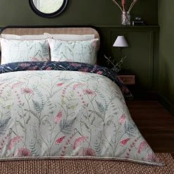 Dorma Winter Garden Navy 100% Cotton Reversible Duvet Cover And Pillowcase Set -Furn. Shop 30772808 alt02
