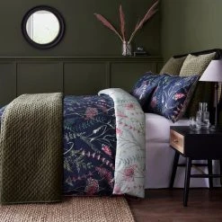 Dorma Winter Garden Navy 100% Cotton Reversible Duvet Cover And Pillowcase Set -Furn. Shop 30772808 alt03