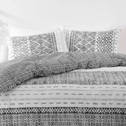 Dunelm Jax Global Black 100% Cotton Duvet Cover And Pillowcase Set -Furn. Shop 30782192 alt02