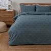 Dunelm Thyra Tufted Blue Spot Duvet Cover And Pillowcase Set
