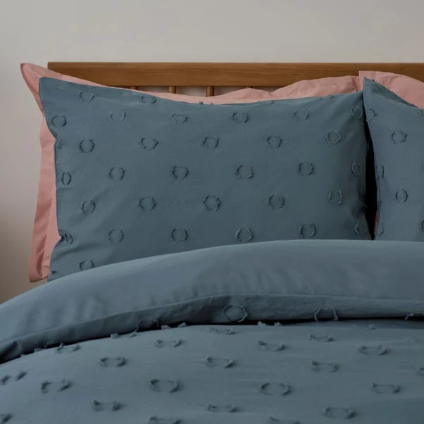 Dunelm Thyra Tufted Blue Spot Duvet Cover And Pillowcase Set 2 Dunelm Thyra Tufted Blue Spot Duvet Cover And Pillowcase Set - Image 2