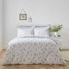 Dunelm Floral Stem Purple Duvet Cover And Pillowcase Set
