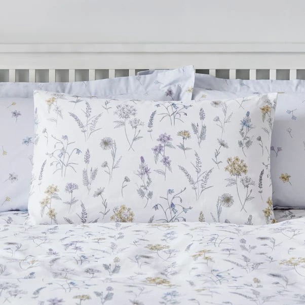 Dunelm Floral Stem Purple Duvet Cover And Pillowcase Set 3 Dunelm Floral Stem Purple Duvet Cover And Pillowcase Set - Image 3
