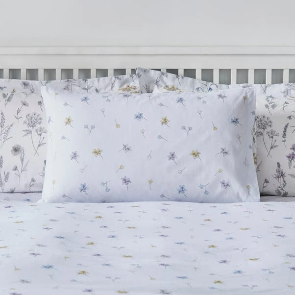 Dunelm Floral Stem Purple Duvet Cover And Pillowcase Set 4 Dunelm Floral Stem Purple Duvet Cover And Pillowcase Set - Image 4