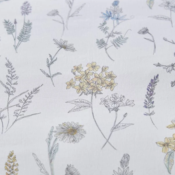 Dunelm Floral Stem Purple Duvet Cover And Pillowcase Set 5 Dunelm Floral Stem Purple Duvet Cover And Pillowcase Set - Image 5