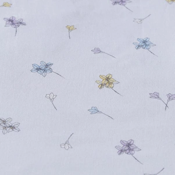 Dunelm Floral Stem Purple Duvet Cover And Pillowcase Set 6 Dunelm Floral Stem Purple Duvet Cover And Pillowcase Set - Image 6