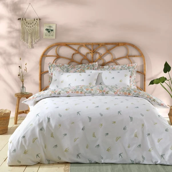 Dunelm Folk Botanical Green Duvet Cover And Pillowcase Set 2 Dunelm Folk Botanical Green Duvet Cover And Pillowcase Set - Image 2