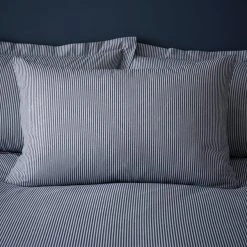 Dunelm Addison Stripe Navy Duvet Cover And Pillowcase Set -Furn. Shop 30801152 alt02