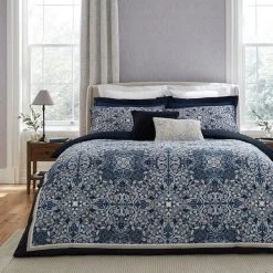 Dorma Kaleidoscope Navy Cotton Sateen Duvet Cover And Pillowcase Set