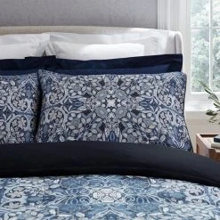 Dorma Kaleidoscope Navy Cotton Sateen Duvet Cover And Pillowcase Set -Furn. Shop 30802325 alt02