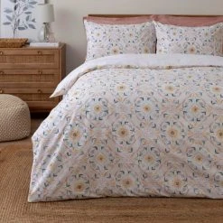 Dunelm Sofia Floral Anti-Allergy 100% Cotton Duvet Cover And Pillowcase Set