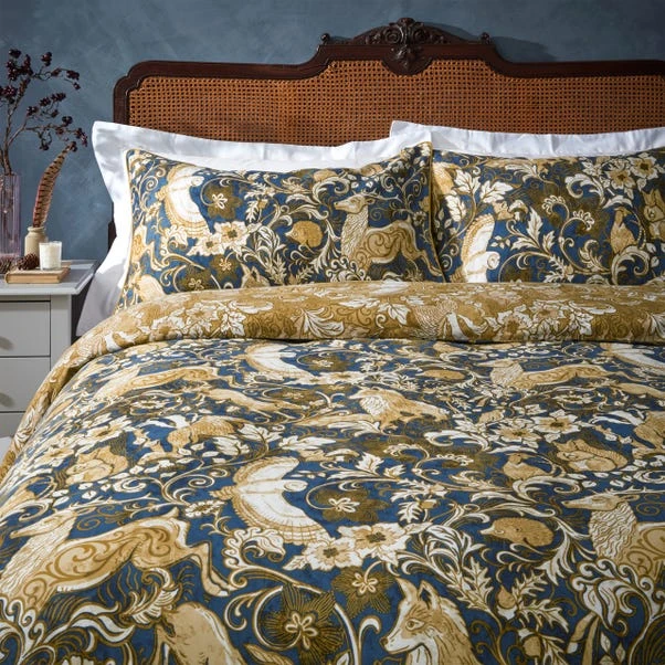 Paoletti Harewood Blue 100% Cotton Duvet Cover & Pillowcase Set 2 Paoletti Harewood Blue 100% Cotton Duvet Cover & Pillowcase Set - Image 2