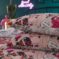 Furn. Inked Blush Duvet Cover & Pilowcase Set 7 Furn. Inked Blush Duvet Cover & Pilowcase Set -Furn. Shop 30824110 alt03