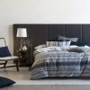 Linen House Northbook Indigo 100% Cotton Duvet Cover & Pilowcase Set