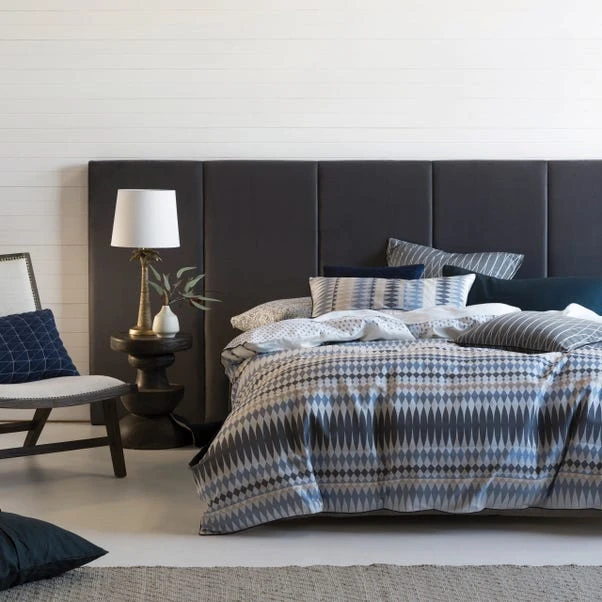 Linen House Northbook Indigo 100% Cotton Duvet Cover & Pilowcase Set 1 Linen House Northbook Indigo 100% Cotton Duvet Cover & Pilowcase Set