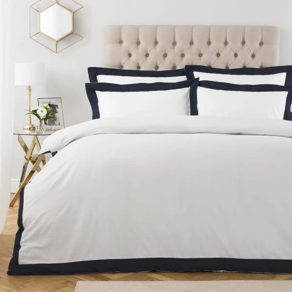 Paoletti Harvard Navy 100% Cotton Duvet Cover & Pillowcase Set 1 Paoletti Harvard Navy 100% Cotton Duvet Cover & Pillowcase Set