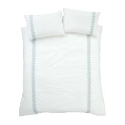 Bianca Fine Linens Embroid Leaf 100% Cotton Duvet Cover & Pillowcase Set -Furn. Shop 30828927 alt04